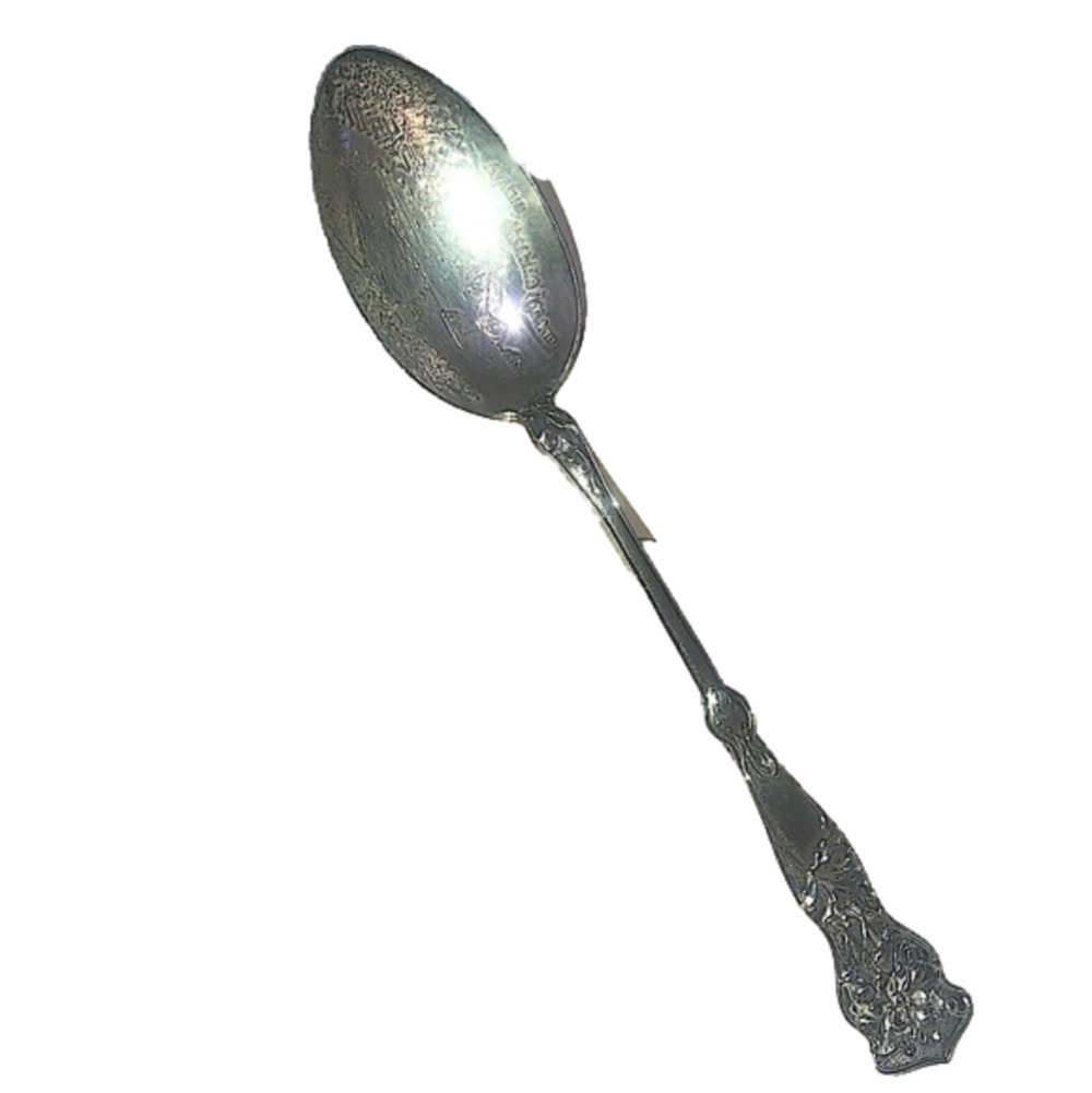 𝅺vtg Sterling Silver Avalon Catalina Island Souvenier Spoon Floral Ocean 5.5”